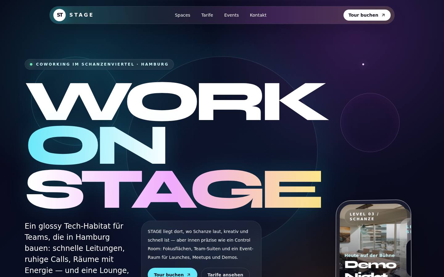 Screenshot of the Pongpress website coworking